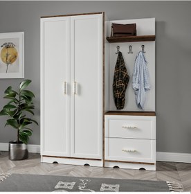 Resim Kznhome Alice Modüler Portmanto, Vestiyer, Ayakkabılık - Tamamı Mdf 