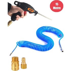 Resim Profesyonel Yüksek Kalite Kompresör Spiral Hava Hortumu 8 mm 15m 