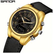 Resim Gaojunshop01 Black Golden Erkek Spor Dijital Kronograf Alarmlı Su Geçirmez Fitness Saati Diğer 