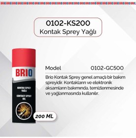 Resim Brio Elektronik Kart Devre Kontak Yağlı Temizleyici Sprey 200 ML 2 Adet 