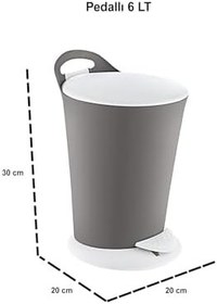 Resim Smartware Penguen Pedallı Çöp Kovası Ve Klozet Fırçası Set Terra 