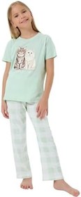 Resim Rolypoly Kız Çocuk Pijama Takımı, Yeşil, 9-10 Yaş 