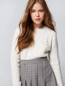 Resim Örgü Dokulu Triko Kazak Akrilik 