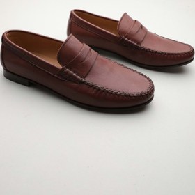 Resim Gondol Erkek Hakiki Deri Klasik Kösele Kahverengi 42 Ttx.183 