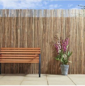 Resim Bambu Çit Kamış Çit Doğal Bambu Hasır Gölgelik 