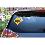 Resim Etiketgraf Arabada Bebek Var Araba Sticker 