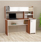 Resim Kalenderdekor1 Kalender Dekor Lucas 145 Cm Çalışma Masası Lc03 Beyaz - Ceviz 