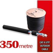 Resim Qport Yüksek Bakır Utp 23Awg 0.58 MM Dış Ortam Cat6 Outdoor Kablo 350 Metre 