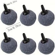 Resim Willowhaven 6 Adet Yüksek Sıcaklıkta Sinterlenmiş Yuvarlak Hava Taşı - Akvaryum Oksijenasyonu 