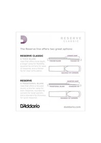 Resim D'addario Dct1020 Reserve Classic Bb Klarnet Kamışı No: 2.0 Orta Seviye/eğitim - 10'lu Paket Geleneksel Fransız Kesim Ve Dengeli Tepki 