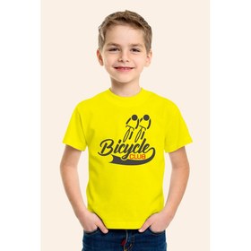 Resim Karya ButikBisiklet Baskılı Sarı Çocuk Tshirt 04 