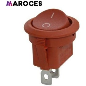 Resim Yuvarlak Işıksız Anahtar On-Off 2 Bacaklı Kahve Rengi 1 Adet 