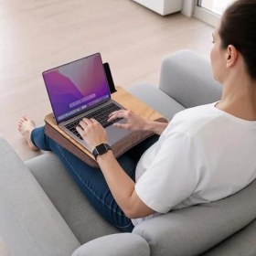 Resim -LS016 Minderli Laptop Sehpası (Meşe) 