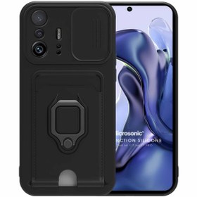 Resim Microsonic Xiaomi Mi 11t Pro Kılıf Multifunction Silicone Siyah 