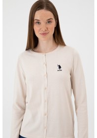 Resim U.s. Polo Assn. Kadın Krem Hırka Triko 50313624-vr071 Krem 
