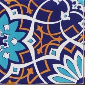 Resim Armada Çini 20x20 cm Sp 202 Çiçek Desen Kütahya Iznik Çini Karo 