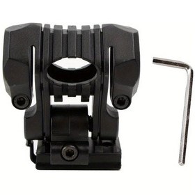 Resim Booıu 25mm Çok Açılı Kask Fener Tutucu - Taktik Led Işık Klip Montaj Aksesuarı Mor 