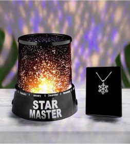 Resim Yıldız Yansımalı Star Master Gece Lambası & Kar Tanesi Kolye Hedi Çok Renkli 