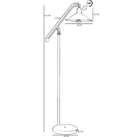 Resim Moka Beyaz Lambader Metal Başlıklı 