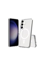 Resim artlab Art Galaxy S24 Kılıf Magneticsafe Şeffaf Silikon - Şeffaf Lab 