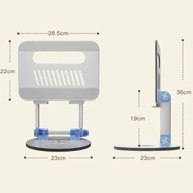 Resim Taşınabilir Katlanabilir Folding Alüminyum Dizüstü Bilgisayar Notebook Stand Alüminyum Ayarlanabilir Açı ve Katlanabilir Portatif Rahat Kullanım 11 Inç 17 Inç Laptop Stant | S4 