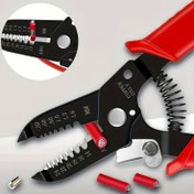 Resim 1 adet Profesyonel Elektrikçi Çok Fonksiyonlu Pense, Kromlama, Kesme ve Soyma Özelliklerine Sahip Endüstriyel Kalite Tel Kesiciler, Kırmızı Sap, Yüksek Karbon Çelik Malzeme, Ev ve Profesyonel Kullanım İçin, Tel Soyma Aracı | Sağlam Yapı | Kırmızı Sap Aracı 