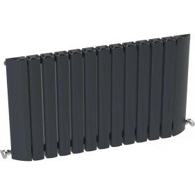 Resim Carisa Gaia Yatay Alüminyum Radyatör Modern Tasarım Antrasit 60X103 cm 