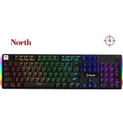 Resim North Shield Blue Switch Türkçe Q RGB Mekanik Gaming Klavye 