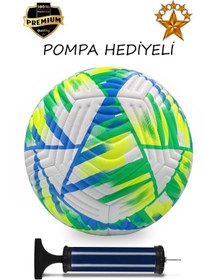 Resim Alastor Orjinal Futbol Topu Pompa Dahil Dikişli Futbol Topu No:5 Yeşil 