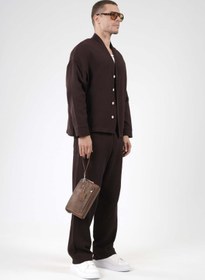 Resim king brich Oversize Kalıp Müslin Erkek Kimono Takım 