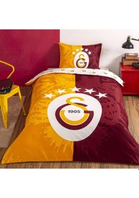 Resim Taç Yeni Gs 5yıldız Taraftar Lisanslı Tek Kişlik Nevresim Takımı Kırmızı 