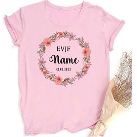 Resim Menıscounter Kişiselleştirilmiş Evjf Takımı Gelin Tişört - Bekarlığa Veda Partisi - Özel Ad Nedime Tişörtlavantakadın Lavanta 