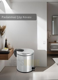 Resim Jet's Home Pedallı Paslanmaz 20 L Mutfak Çöp Kutusu Gri 