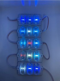 Resim 12 Volt Dar Açılı 3'lü Modül Led RGB - 5 Adet 