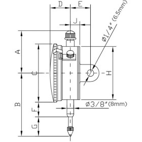 Resim Fett 0-10 mm Asimeto Agd2 Komparatör Saati AS-402100 