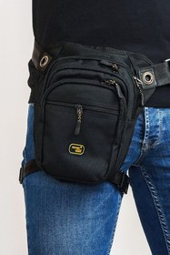 Resim İMAKS Çok Gözlü Su Geçirmez Unisex Siyah Bel Bacak Omuz Motosiklet Kurye Çantası Bodybag Sarı Siyah 4962 