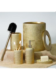 Resim Natural Tuvalet Fırçası Altın 