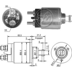 Resim ZM 12v Marş Otomatiği Rus Tipi (3 DELİK) Lada Samara 