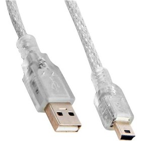 Resim S-Lınk Sl-Uk55 Usb 2.0 5 Metre Şeffaf Usb Am Mini 5 Pin Kablo 