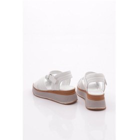 Resim Dgn 1230-22229 Kadin Çapraz Bantli Sandalet Beyaz 