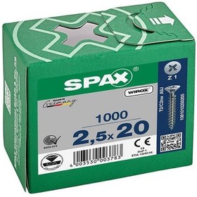 Resim Evrensel Vida, Sunta Vidası, 2,5 x 20 mm, 1.000 Adet, Tam Dişli 