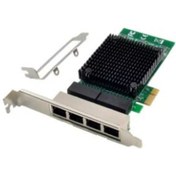 Resim Open Smart 4 Port Intel 82571eb-t4 1gbe Pcıe X1 Ethernet Kart - Ops7297nt 