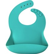 Resim Oioi Silikon Basic Mama Önlüğü Aqua Green Su Yeşili 