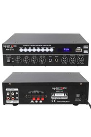 Resim MagicVoice MV-510 50 Watt Usb-Sd-Bluetooth Girişli Hat Trafolu Ses Mixer 