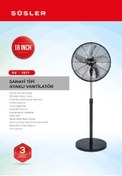 Resim Süsler SV - 1817 18'' İnç Sanayi Tipi Ayaklı Vantilatör - Siyah 