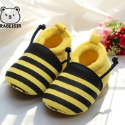 Resim RABEISIR Kız Çocukları Sevimli Arı Temalı Slip-On Yürüyüş Ayakkabıları - Yumuşak Kumaş, Yuvarlak Burun, Kapalı ve Açık Alan Kullanımı İçin Çizgili Tasarım, Partiler ve Günlük Giyim İçin Mükemmel, Tüm Sezon Konforu, Arı Süslemeleri 