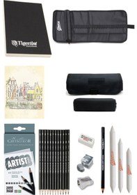 Resim Tigertint Sketchbook Eskiz Defteri 100 Gr A5 80 Yp Cretacolor Kalem Eskiz Çizim Seti 12'li 