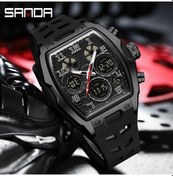 Resim Oldfriend Siyah Sanda Erkek Elektronik Spor Saati Gece Işığı Su Geçirmez Dayanıklı Kronometre Diğer 