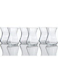 Resim Düz Cam 6'Lı Çay Bardağı 125 ML 