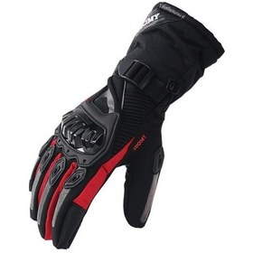 Resim Suomy Su Geçirmez Rüzgar Geçirmez Kış Motosiklet Eldiveni - Dokunmatik Ekran Uyumlu - L Siyah Kırmızı 